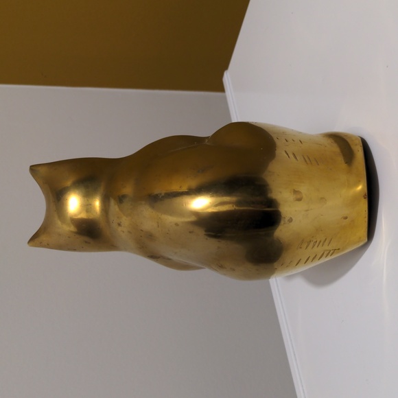 MCM/Vintage Large Brass Cat - Picture 4 of 6